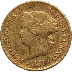 Philippines 1 Peso 1868 Gold