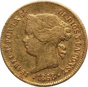 Philippines 1 Peso 1868 Gold