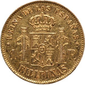 Philippines 1 Peso 1868 Gold