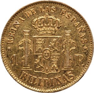 Philippines 1 Peso 1868 Gold