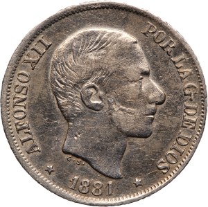 Philippines 10 Centimos 1881 Silver