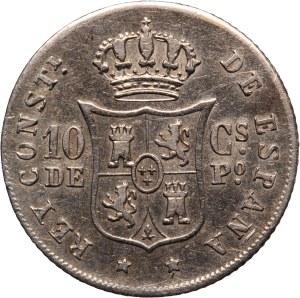 Philippines 10 Centimos 1881 Silver