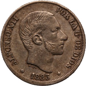 Philippines 10 Centimos 1883 Silver