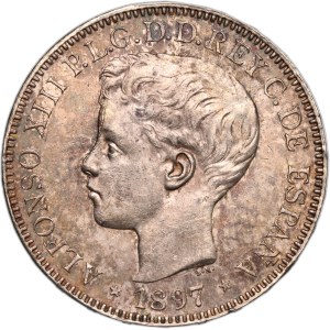 Philippines 1 Peso 1897 Silver