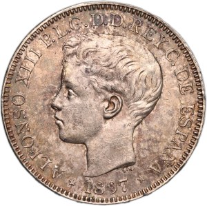 Philippines 1 Peso 1897 Silver