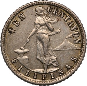 Philippines 10 Centavos 1914 S Silver