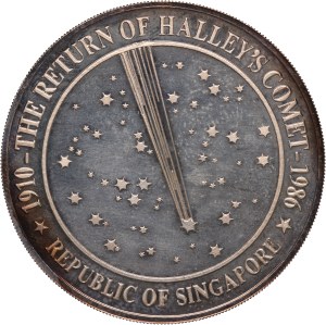 Singapore 1 Ounce 1986 Rare Silver