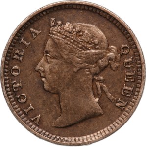 Straits Settlements 5 Cents 1885 Silver