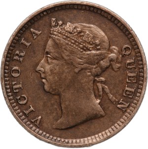 Straits Settlements 5 Cents 1885 Silver