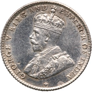Straits Settlements 5 Cents 1918 Silver