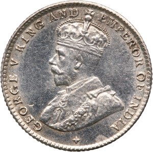 Straits Settlements 5 Cents 1918 Silver