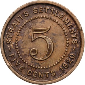 Straits Settlements 5 Cents 1920