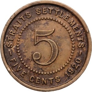 Straits Settlements 5 Cents 1920