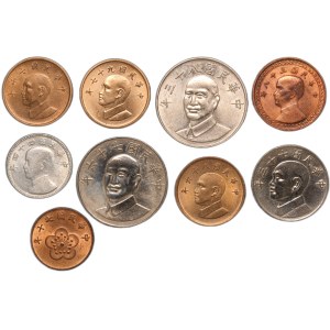 Taiwan Lot of 9 Coins