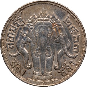 Thailand 2 Salung 1920 (2463) Silver