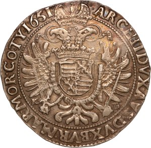 Austria 1 Thaler 1651 Silver