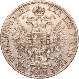 Austria 1 Vereinsthaler 1867 A Silver