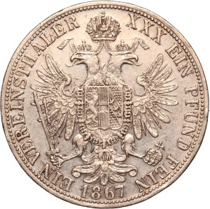 Austria 1 Vereinsthaler 1867 A Silver