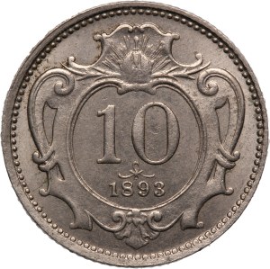 Austria 10 Heller 1893