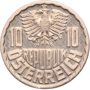 Austria 10 Groschen 1968 Rare