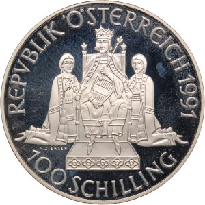 Austria 100 Schilling 1991 Silver