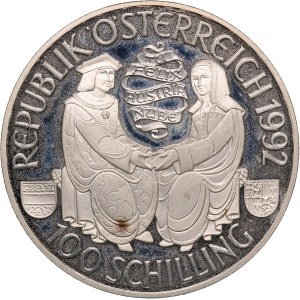 Austria 100 Schilling 1992 Silver