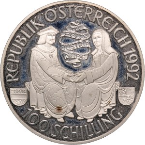 Austria 100 Schilling 1992 Silver