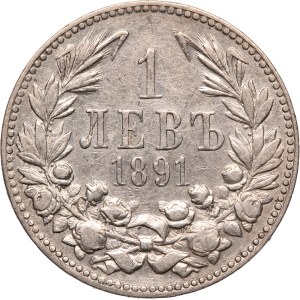 Bulgaria 1 Lev 1891 KB Silver
