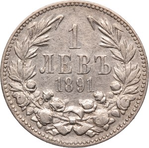 Bulgaria 1 Lev 1891 KB Silver