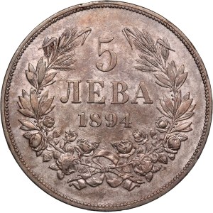 Bulgaria 5 Leva 1894 KB Silver