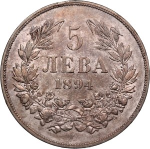 Bulgaria 5 Leva 1894 KB Silver