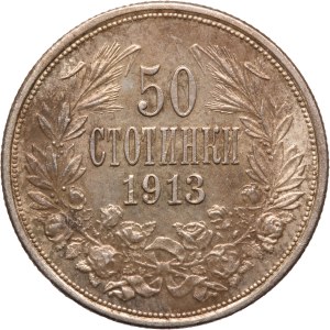 Bulgaria 50 Stotinki 1913 Silver