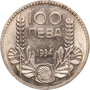 Bulgaria 100 Leva 1934 Silver