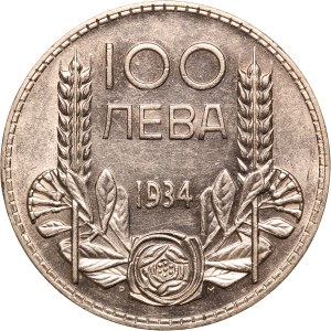 Bulgaria 100 Leva 1934 Silver