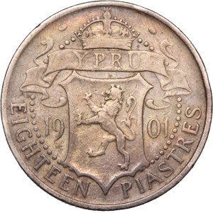 Cyprus 18 Piastres 1901 Silver