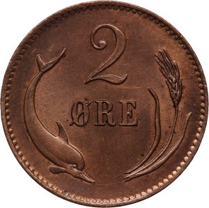 Denmark 2 Ore 1874 CS