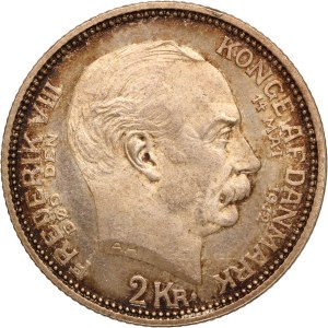 Denmark 2 Kroner 1912 VBP Silver
