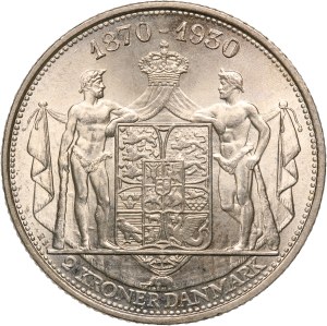Denmark 2 Kroner 1930 N Silver