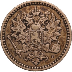 Finland 50 Pennia 1865 S Silver