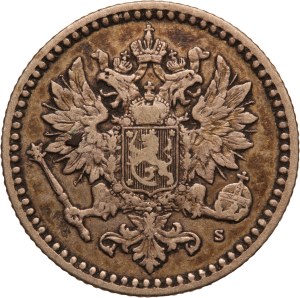 Finland 50 Pennia 1865 S Silver
