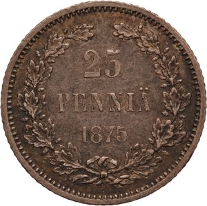 Finland 25 Pennia 1875 S Silver