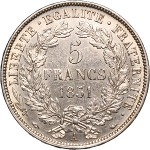 France 5 Francs 1851 A Silver