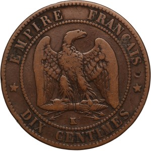 France 10 Centimes 1857 K Key Date