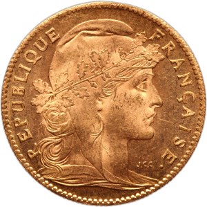 France 10 Francs 1907 Gold