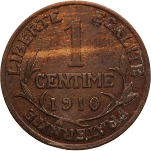 France 1 Centime 1910 Key Date
