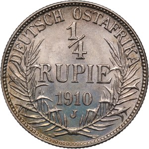 German East Africa 1/4 Rupie 1910 Silver