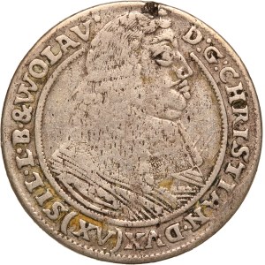 German States Silesia 15 Kreuzers 1662 Silver