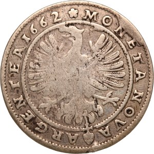 German States Silesia 15 Kreuzers 1662 Silver