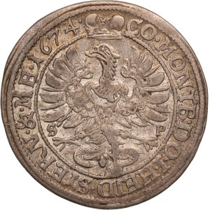 German States Wurttemberg-Oels 6 Kreuzer 1674 SP Silver