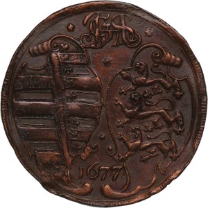 German States Saxony 1 Token 1677 Rechenpfennig (Token)